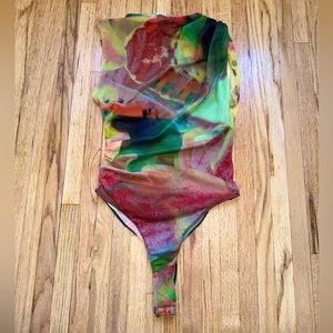 Zara Mesh Multicolored Bodysuit